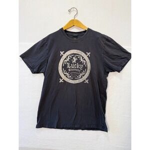 Lucky Brand Blue Jeans Classic Fit Breathable Lightweight Shirt Mens Black Large